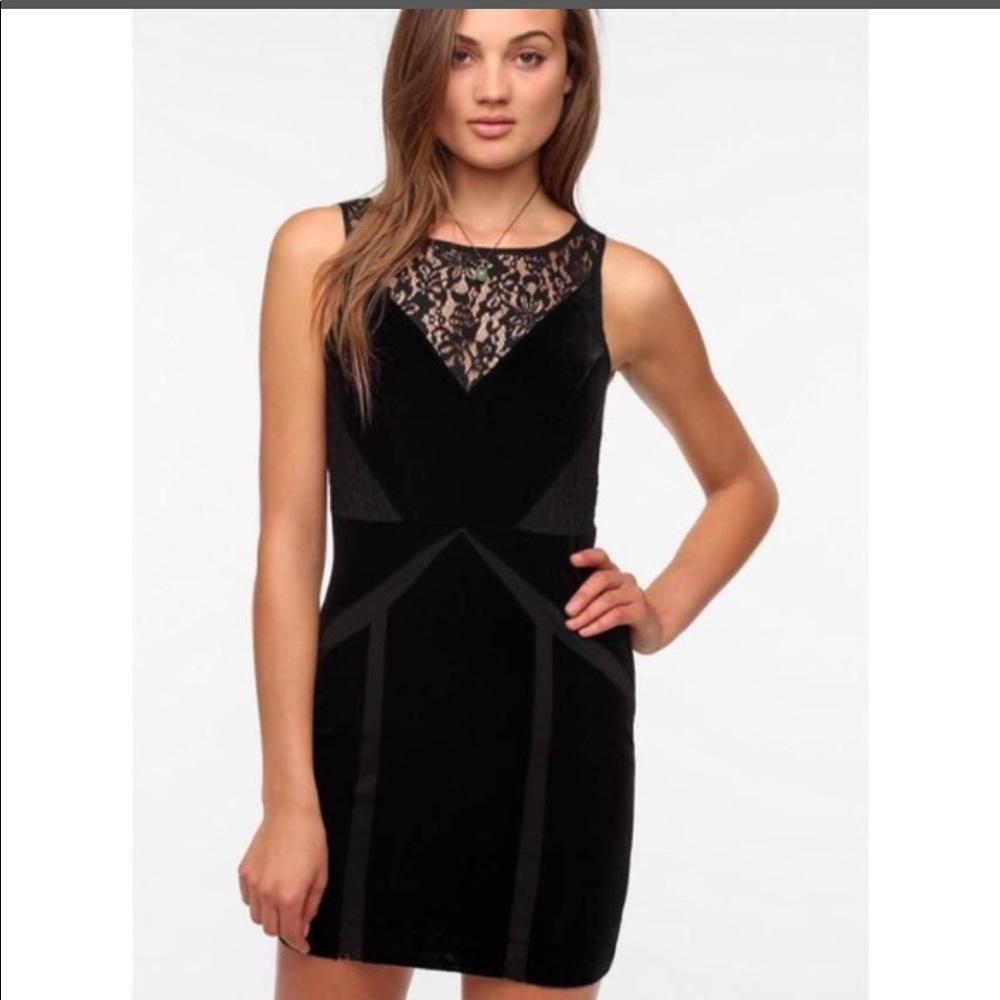 Ecote Black Velvet Dress